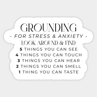 Grounding for Stress and Anxiety Sticker